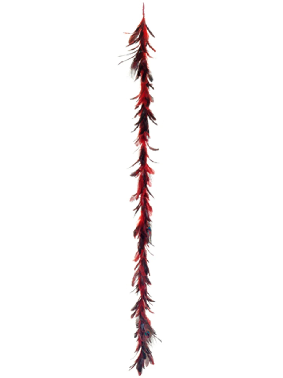 6' X 3" Vibrant Red Regal Peacock Feather Artificial Christmas Garland - Unlit 3 6' X 3" Vibrant Red Regal Peacock Feather Artificial Christmas Garland - Unlit