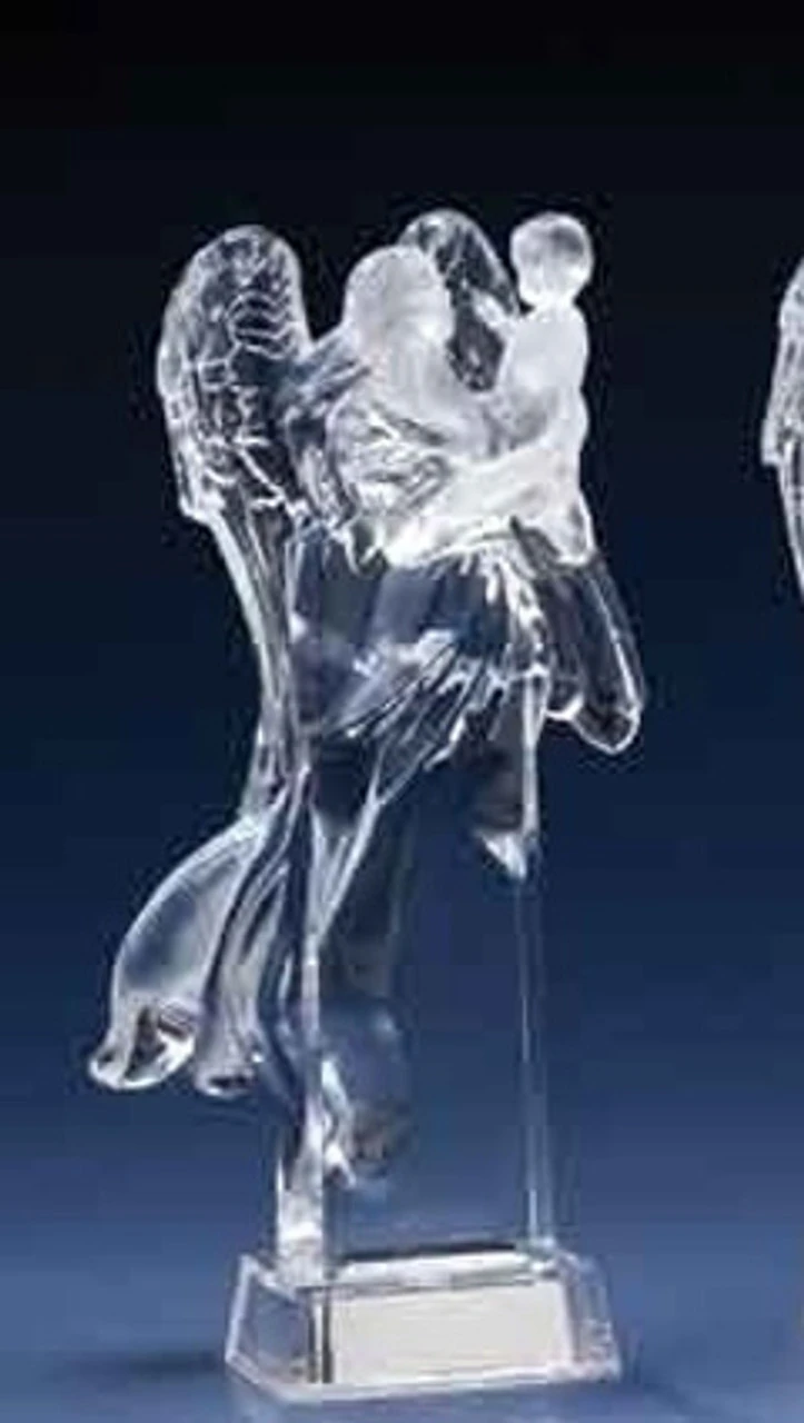Roman 10" Ice Crystal LED Lighted Christmas Angel Figure Holding Baby 3 Roman 10" Ice Crystal LED Lighted Christmas Angel Figure Holding Baby