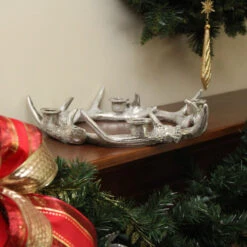 13.5" Silver Glitter Drenched Artificial Deer Antler Christmas Taper Candle Holder 7 13.5" Silver Glitter Drenched Artificial Deer Antler Christmas Taper Candle Holder -Ornaments Store gerson 2152990 03 17869.1600132637