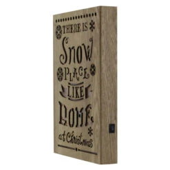 10" Lighted Wooden "Snow Place Like Home" Christmas Wall Decoration -Ornaments Store gerson 2424980b 3 79358.1588405828