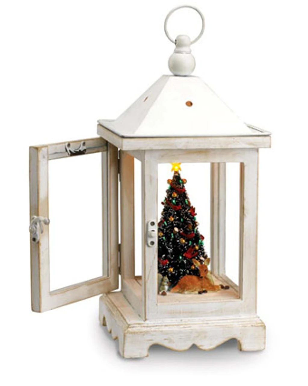 Mr. Christmas Rustic Lighted Fiber Optic Musical Table Top Lantern #78751 3 Mr. Christmas Rustic Lighted Fiber Optic Musical Table Top Lantern #78751