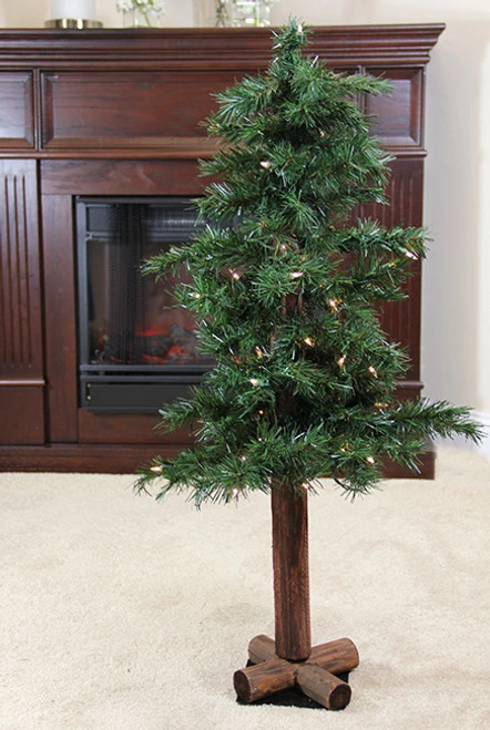 3' Pre-Lit Medium Traditional Woodland Alpine Artificial Christmas Tree - Clear Lights 5 3' Pre-Lit Medium Traditional Woodland Alpine Artificial Christmas Tree - Clear Lights - Image 3