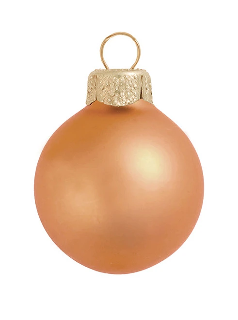 28ct Burnt Orange Glass Matte Christmas Ball Ornaments 2" (50mm) 3 28ct Burnt Orange Glass Matte Christmas Ball Ornaments 2" (50mm)