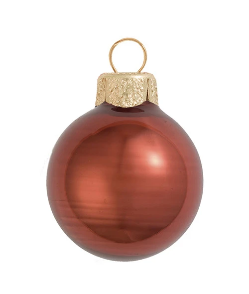 40ct Chocolate Brown Glass Pearl Christmas Ball Ornaments 1.5" (40mm) 3 40ct Chocolate Brown Glass Pearl Christmas Ball Ornaments 1.5" (40mm)