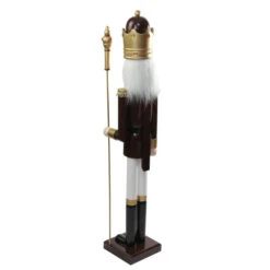 Northlight 48" Burgundy And White Wooden Christmas Nutcracker King With Scepter -Ornaments Store hczjnzrzjkdczml3ptx9oh05bwhxyoqs 89708.1664901050