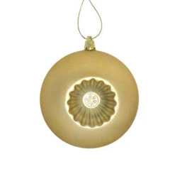 6ct Vegas Gold Shatterproof Matte Christmas Ball Ornaments 4" (100mm)