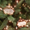 Kurt Adler Set Of 2 Brown And Gold Colored Latte And Espresso Christmas Ornaments 3.5"