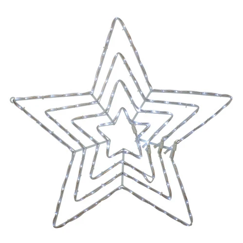 25” LED Blue And White Rope Light Star Christmas Decoration 3 25” LED Blue And White Rope Light Star Christmas Decoration