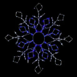 24" LED Blue And White Rope Light Snowflake Christmas Decoration -Ornaments Store hofert 4731 22 3 58509.1588406379