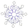24" LED Blue And White Rope Light Snowflake Christmas Decoration -Ornaments Store hofert 4731 22 70902.1588406378