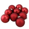 Northlight 9ct Red 2-Finish Christmas Ball Ornaments 2.5" (65mm)