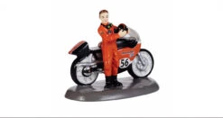 Department 56 4" Orange And Black Harley Davidson Tabletop Figurine