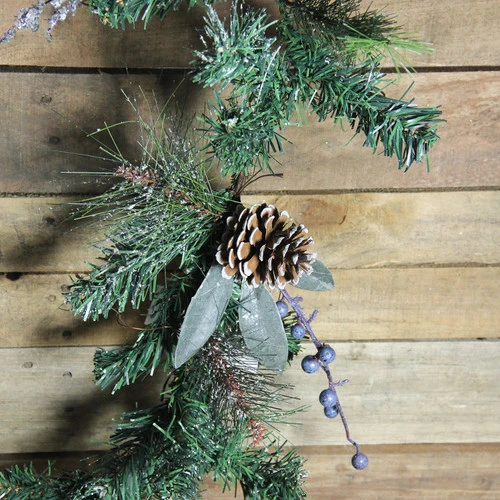 Northlight 6' X 10" Mixed Pine And Blueberries Artificial Christmas Garland - Unlit 5 Northlight 6' X 10" Mixed Pine And Blueberries Artificial Christmas Garland - Unlit - Image 3