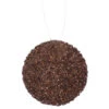 3ct Chocolate Brown Shatterproof 2-Finish Christmas Ball Ornaments 4.75" (120mm)
