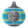 Christmas Central 15.5" Blue And Green Lighted Christmas Ornament Window Silhouette