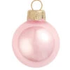 12ct Pale Pink Pearl Glass Christmas Ball Ornaments 2.75" (70mm)