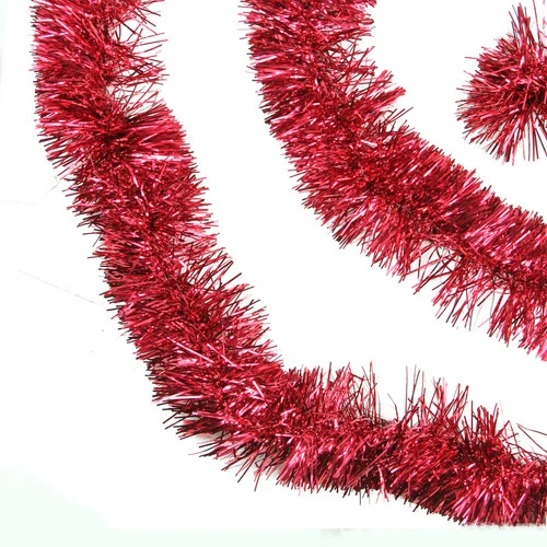 Northlight 50' Traditional Shiny Red 6 Ply Christmas Foil Tinsel Garland - Unlit 3 Northlight 50' Traditional Shiny Red 6 Ply Christmas Foil Tinsel Garland - Unlit