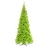 12' Pre-Lit Slim Spruce Artificial Christmas Tree - Green Lights