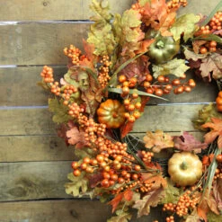 Northlight Autumn Leaves, Pumpkins And Berries Artificial Thanksgiving Wreath, 22-Inch, Unlit -Ornaments Store kdaj6n5zoyuenolzjdvfdztjpeuzelfk 79622.1665433298