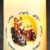 Roman 5" Ivory White And Brown Carolers Scene Flickering Flame-less LED Candle
