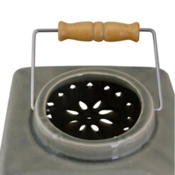 6.75" Light Olive Green Square Crackle Finish Mosaic Cut Out Lantern -Ornaments Store koop20095702040 c 2 51994.1588417579