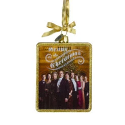 4.25" Downton Abbey Family Portrait Glass Christmas Ornament