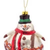 Melrose 4" Red And White Shiny Glittered Pine Cone Glass Snowman Christmas Ornament -Ornaments Store kx7a9u8mg3hpcixbuh6zwzw4qbipz3sw 31241.1588357594