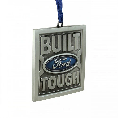 Northlight 3" Brushed Nickel Plated Built Ford Tough Christmas Ornament 4 Northlight 3" Brushed Nickel Plated Built Ford Tough Christmas Ornament - Image 2