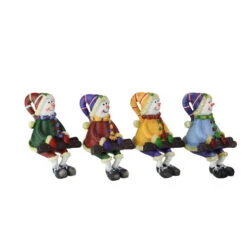 Club Pack Of 48 Vibrantly Colored Sitting Snowman With Ski Tabletop Figurines 5" -Ornaments Store loi 21811 1 14144.1588414615