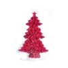 20" Pre-Lit Lighted Looped Fuchsia Pink Glitter Christmas Tree - Clear Lights