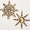Roman 5.5" Brown Jeweled Diamond Gem Snowflake Christmas Ornament