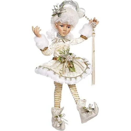 Mark Roberts Ivory And Gold Collectible North Pole Snowella Christmas Elf - Small 12" 4 Mark Roberts Ivory And Gold Collectible North Pole Snowella Christmas Elf - Small 12" - Image 2