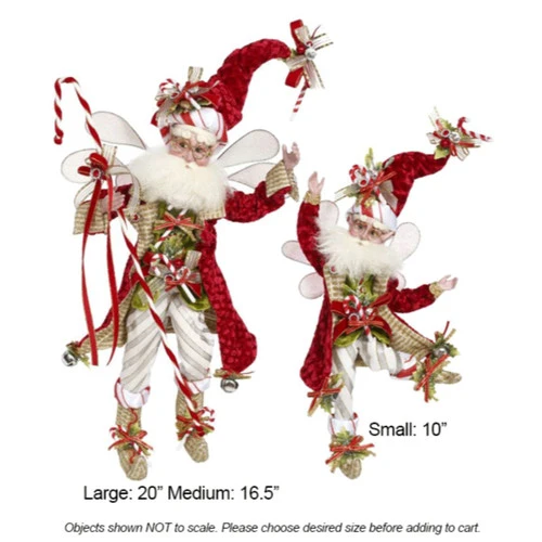 16.5" Red And White Mark Roberts Candy Cane Christmas Fairy - Medium 5 16.5" Red And White Mark Roberts Candy Cane Christmas Fairy - Medium - Image 3