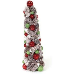 Melrose 1.5' Red And White Pine Cone Topiary Christmas Tree - Unlit 7 Melrose 1.5' Red And White Pine Cone Topiary Christmas Tree - Unlit -Ornaments Store melrose2045382 03 34736.1599268559