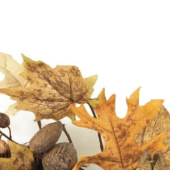 Melrose Brown And Yellow Pine Cones And Leaves Artificial Harvest Wreath - 24-Inch, Unlit -Ornaments Store melrose 57354 3 13543.1599268555