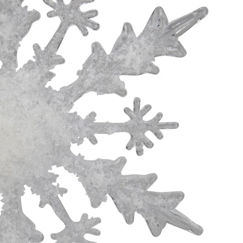Melrose 12" White Glittered Large Snowflake Christmas Ornament 4 Melrose 12" White Glittered Large Snowflake Christmas Ornament - Image 2