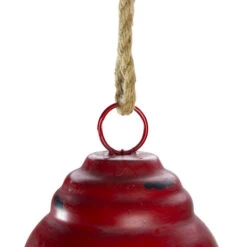 Melrose 9.75" Red And Brown Rustic Hanging Christmas Bell Ornament -Ornaments Store melrose 68845 2 48314.1588396608
