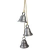 Melrose Set Of 3 Silver Bells In Twine Christmas Decoration 14.75" -Ornaments Store melrose 68851 03689.1665610427