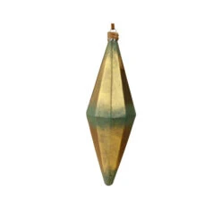 Melrose 8.5" Gold And Green Geometric Finial Christmas Ornament -Ornaments Store melrose 6964920c 3 18560.1599268557