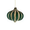 Melrose 6.75" Green And Gold Glass Christmas Onion Ornament - 33879556 -Ornaments Store melrose 73088a 1 56614.1588396611