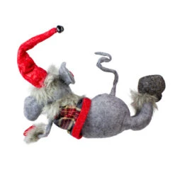Melrose 15" Red And Gray Relaxing Mouse Christmas Tabletop Figure -Ornaments Store melrose 73538 b 2 59620.1588406246