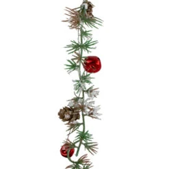 Melrose 40" Green Frosted Pine Cones And Bells Artificial Christmas Spray 6 Melrose 40" Green Frosted Pine Cones And Bells Artificial Christmas Spray -Ornaments Store melrose 76062 1 05189.1588403143