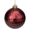 Melrose 2ct Burgundy Red Hexagonal Textured Shatterproof Matte Christmas Ball Ornaments 5.5" (140mm) 2 Melrose 2ct Burgundy Red Hexagonal Textured Shatterproof Matte Christmas Ball Ornaments 5.5" (140mm) -Ornaments Store melrose 76681 22683.1588344874