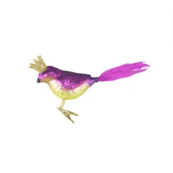 8" Purple Glass Bird With Crown Clip-On Christmas Ornament 7 8" Purple Glass Bird With Crown Clip-On Christmas Ornament -Ornaments Store midwest 047149 crown 3 05882.1599268858