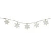 5' X 3" Ivory And Brown Snowflake Artificial Christmas Garland - Unlit