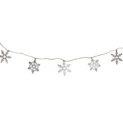 5' X 3" Rustic Finish Snowflake Artificial Christmas Garland - Unlit