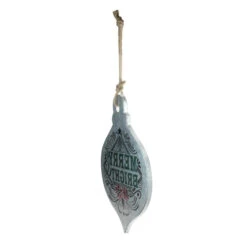20" Silver And Green 'Merry Bright' Onion Christmas Wall Hanging Ornament -Ornaments Store midwest 139978 1201 60245.1599268558