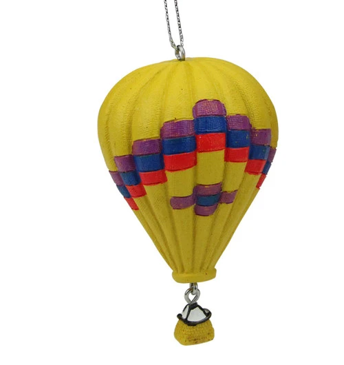 Set Of 2 Red And Yellow Hot Air Balloons Christmas Ornaments 3.75" 4 Set Of 2 Red And Yellow Hot Air Balloons Christmas Ornaments 3.75" - Image 2