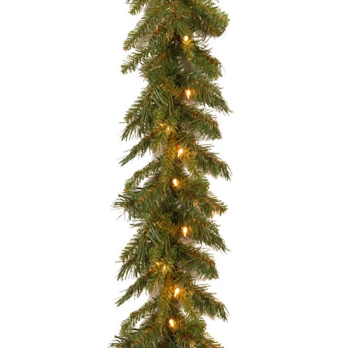 Christmas Central 9' X 10" Pre-Lit Tiffany Fir Artificial Christmas Garland - Clear Lights 3 Christmas Central 9' X 10" Pre-Lit Tiffany Fir Artificial Christmas Garland - Clear Lights