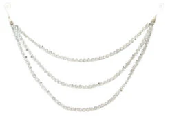 Melrose 2' Clear Shiny Jeweled Three Tier Drape Artificial Christmas Garland - Unlit